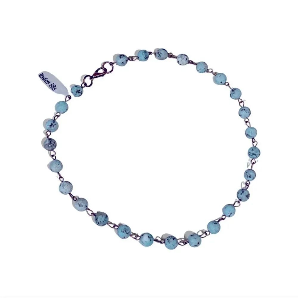 AFRICAN TURQUOISE HEALING ENERGY • Choker Necklace • NWT
